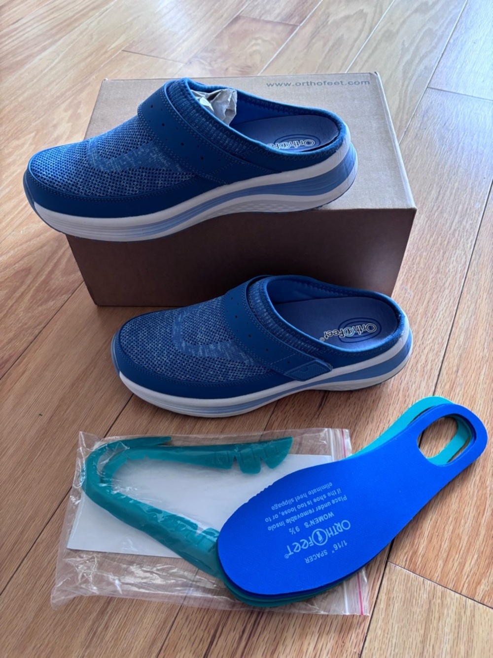 OrthoFeet Blue Iris Stretch Slip-On BNIB